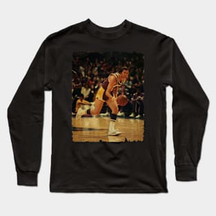 Jerry West - Vintage Design Of Basketball Long Sleeve T-Shirt